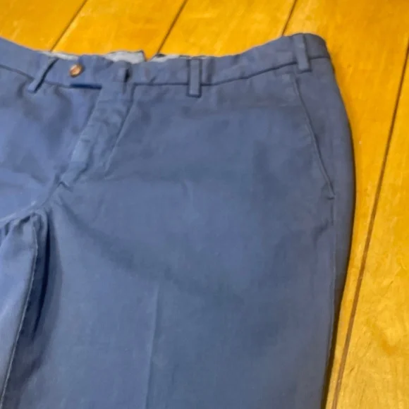 Incotex Slowear Chino Pants Slim Straight Navy Flat Front 32x30 NICE!! - Picture 3 of 16